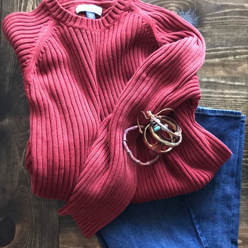 Tommy Bahama Pumpkin Spice Orange Sweater